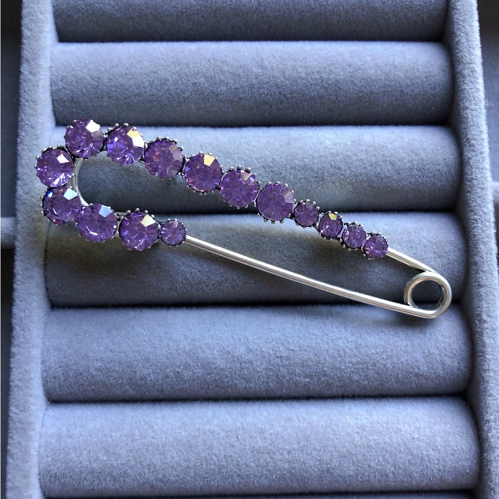 🌟🌟Purple Crystal Brooch Pin